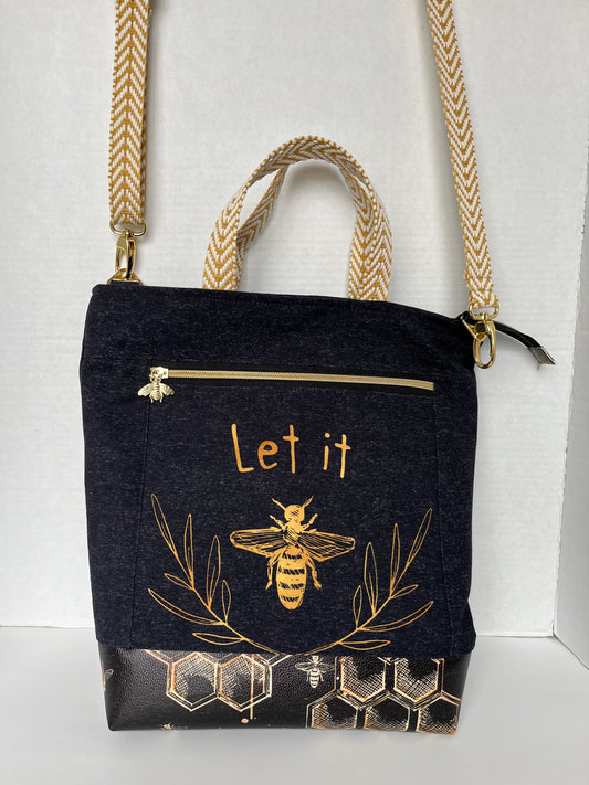 Let it Bee Cross Body Tote Bag