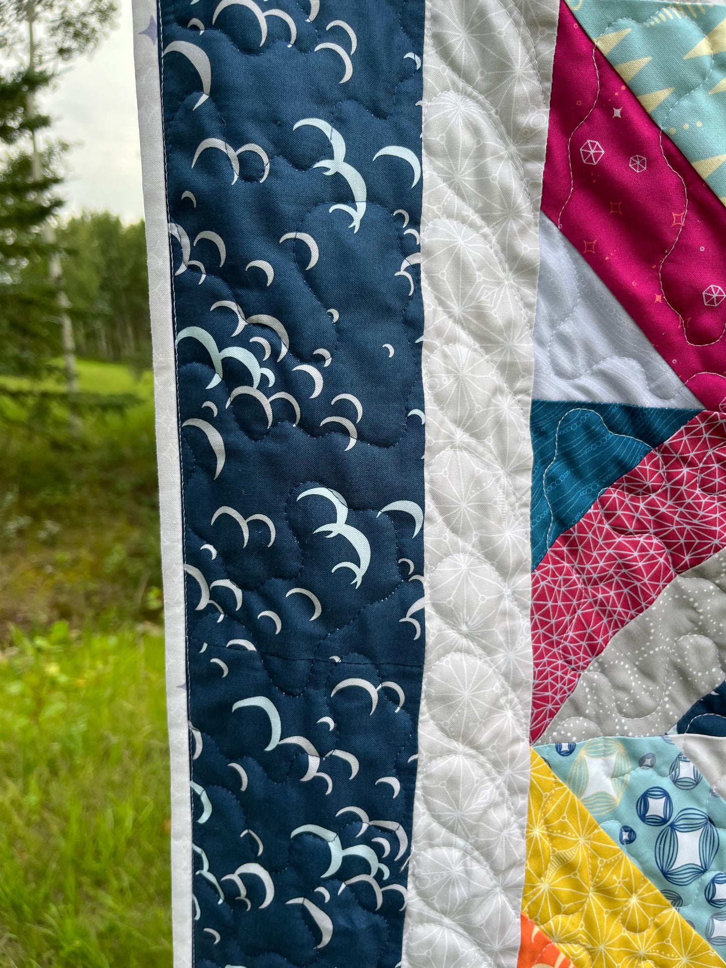 Bright Moon Themed Lap Quilt