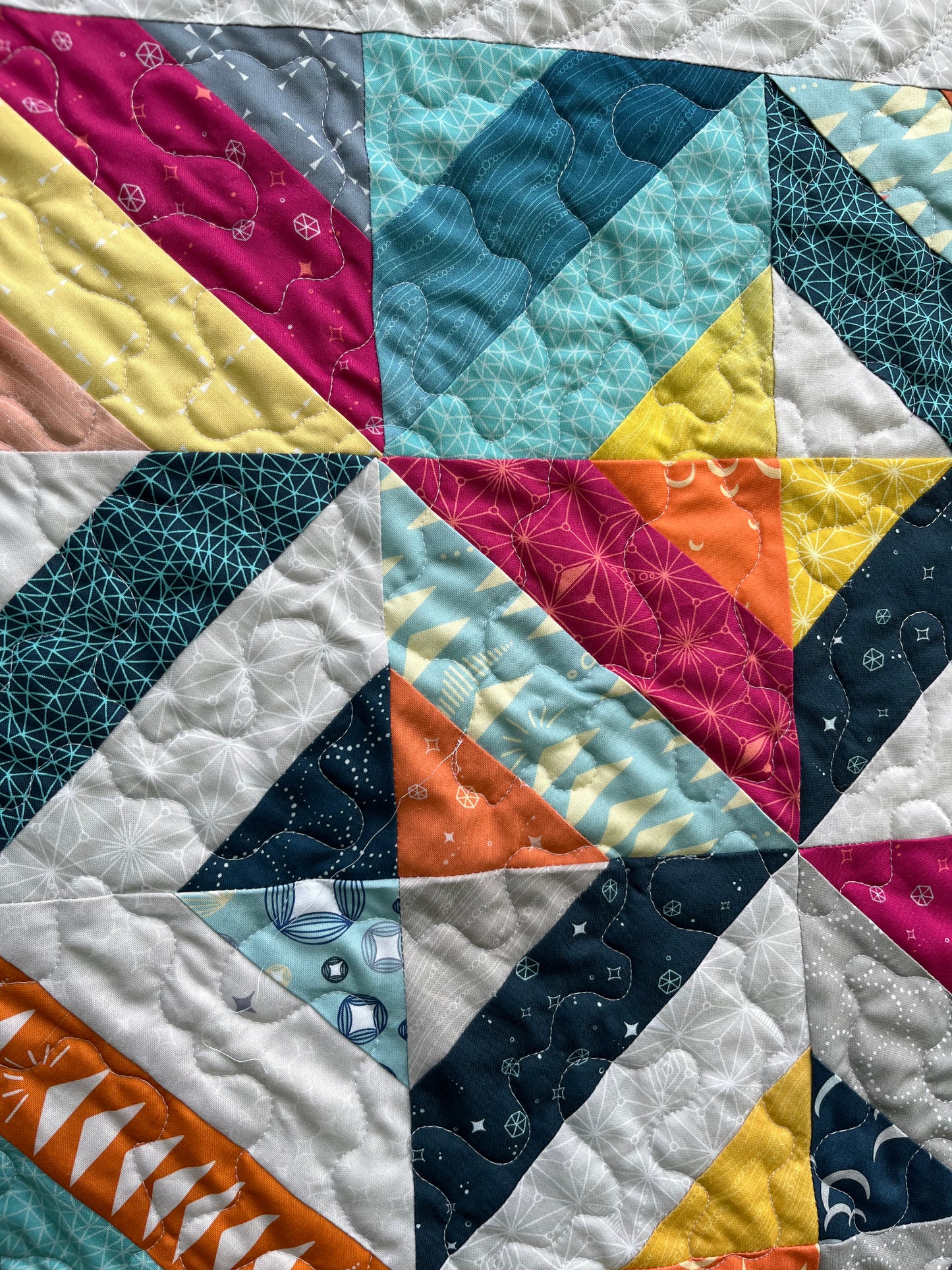 Bright Moon Themed Lap Quilt