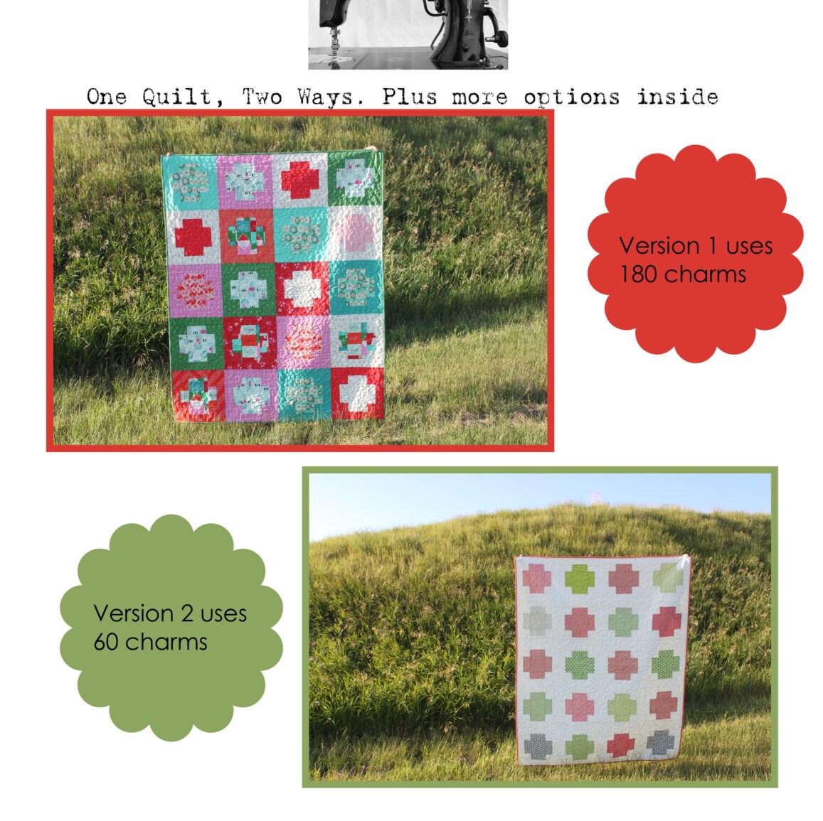 Christmas Quilt Pattern, charm square quilt, PDF quilt pattern, Christmas quilt, easy quilt beginner friendly, Fast Christmas Quilt Pattern