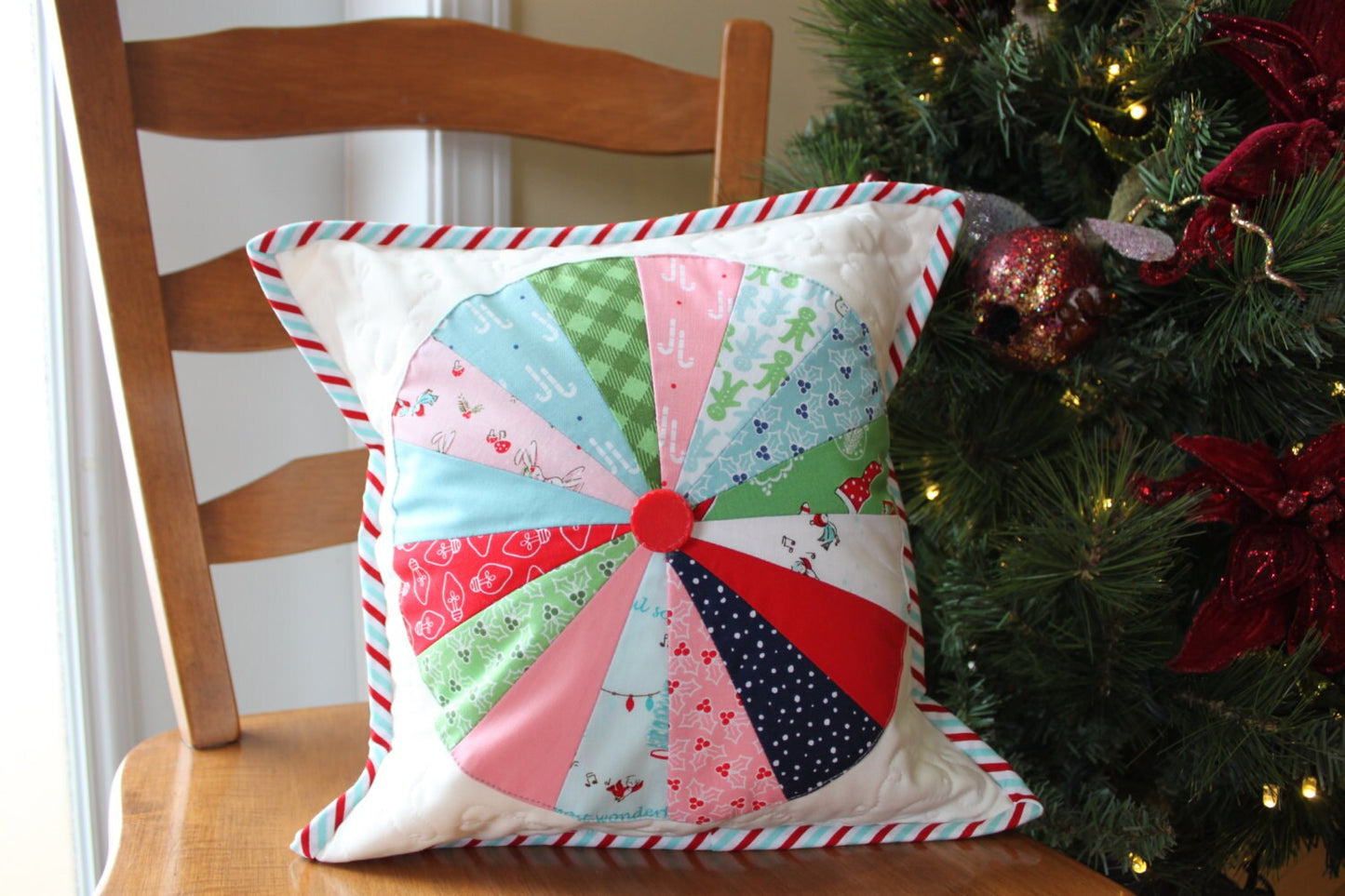 Quilted Christmas Pillow Cover