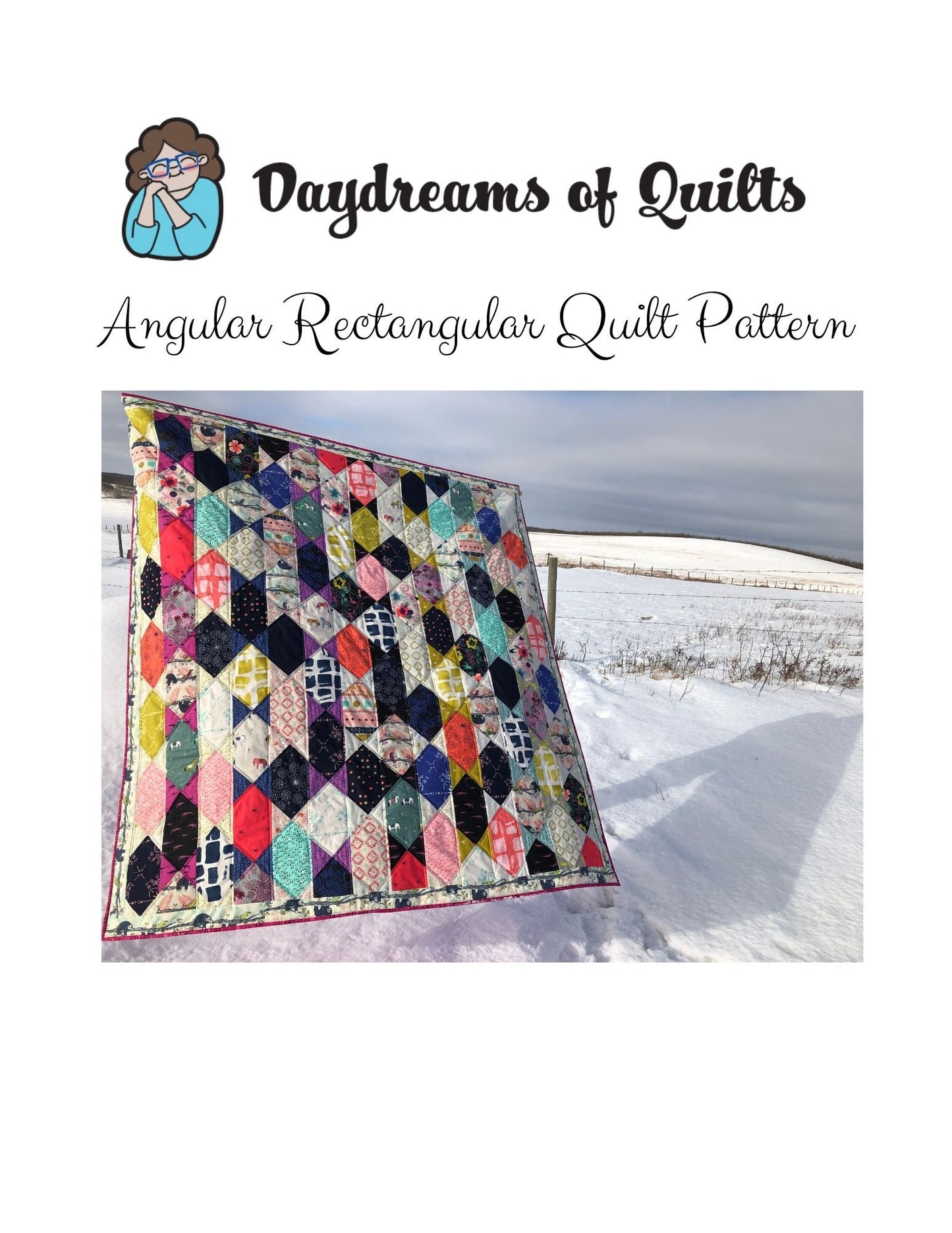 Layer Cake PDF Quilt Pattern, Angular Rectangular Quilt Pattern