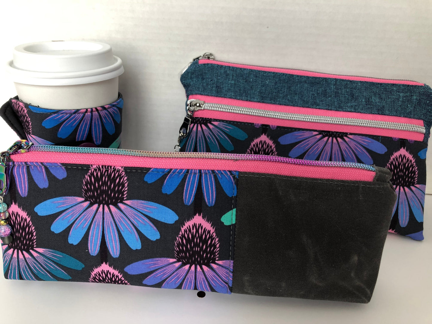 Planner Accessory Set, Zipper Pouches, Gift Set, Coffee Sleeve