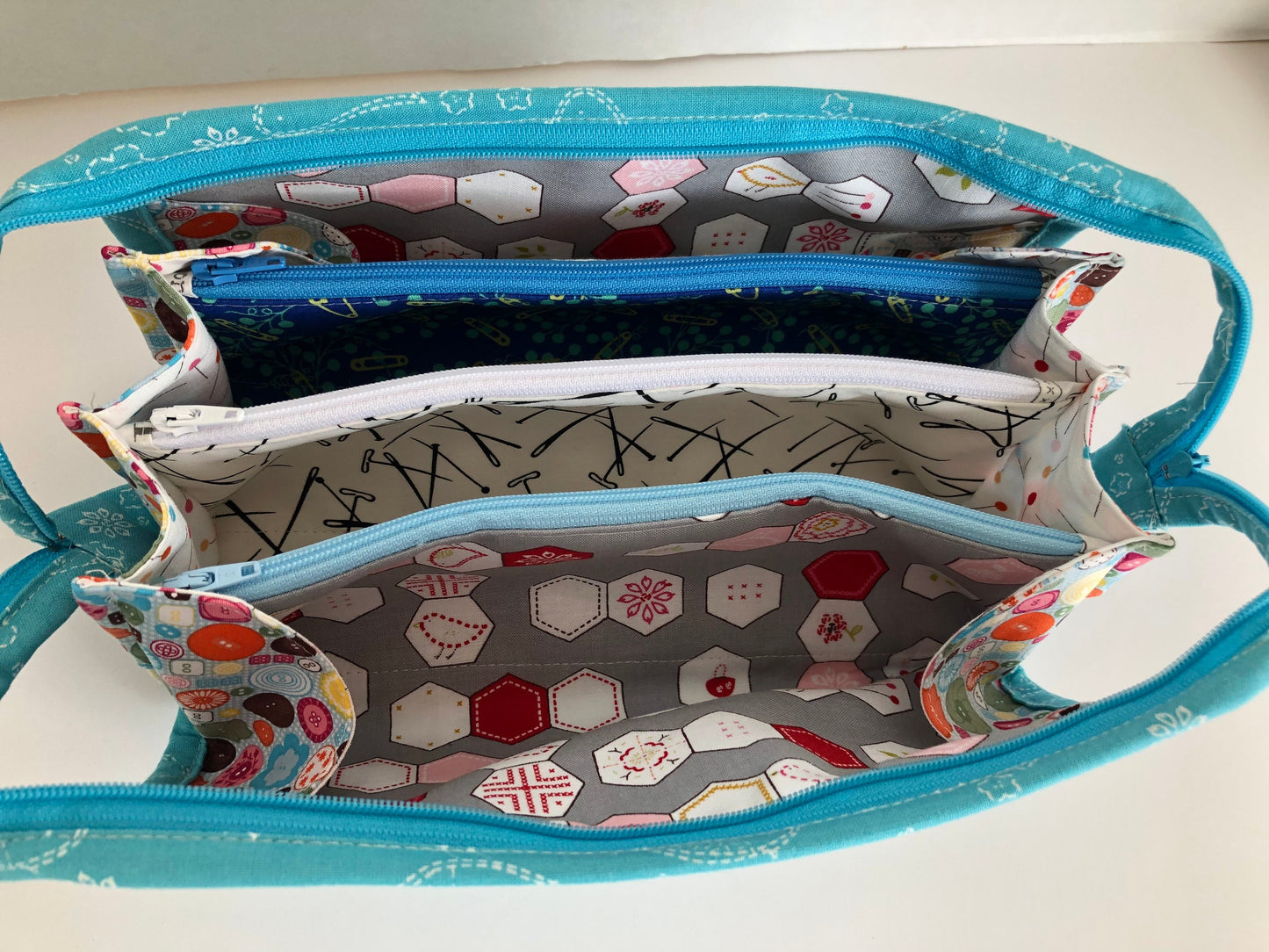 Sewing Bag with Zippered Pockets, Sew Together Bag