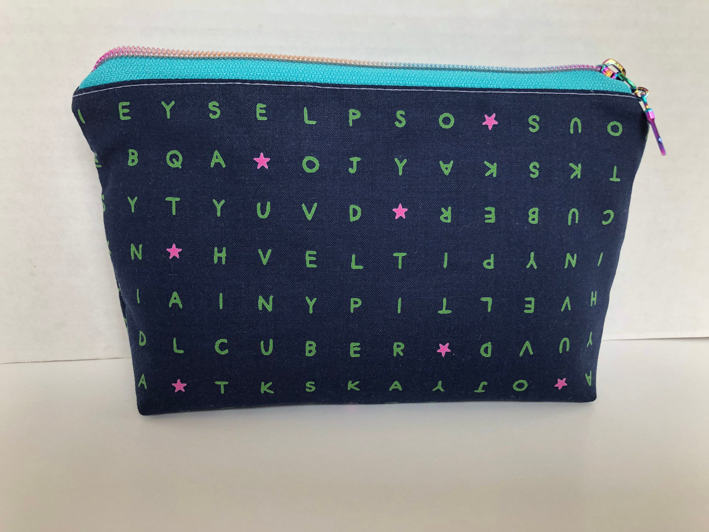 Typewriter and Word Search Zipper Pouch