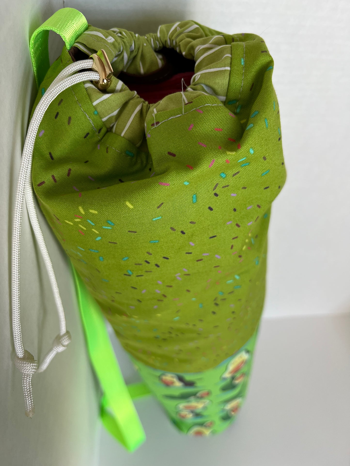 Avocados Yoga Mat Bag, Green Avocado Themed Yoga Bag