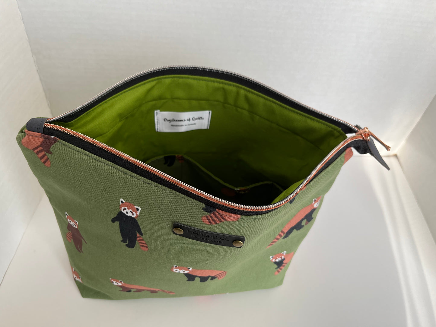 Red Panda Large Toiletry Bag, Project Bag, Cosmetics Bag