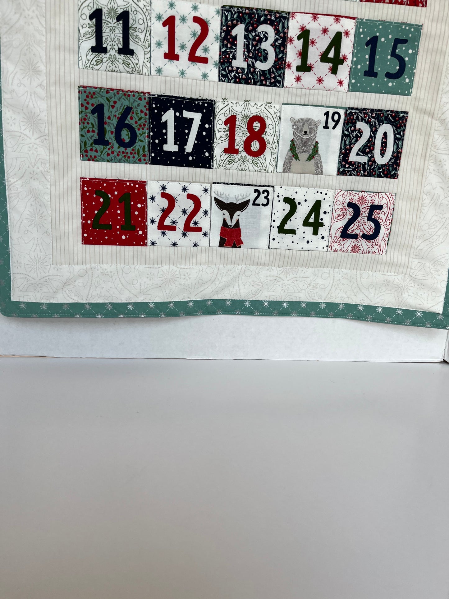 Advent Calendar with Pockets, Gingiber Merrymaking Fabric