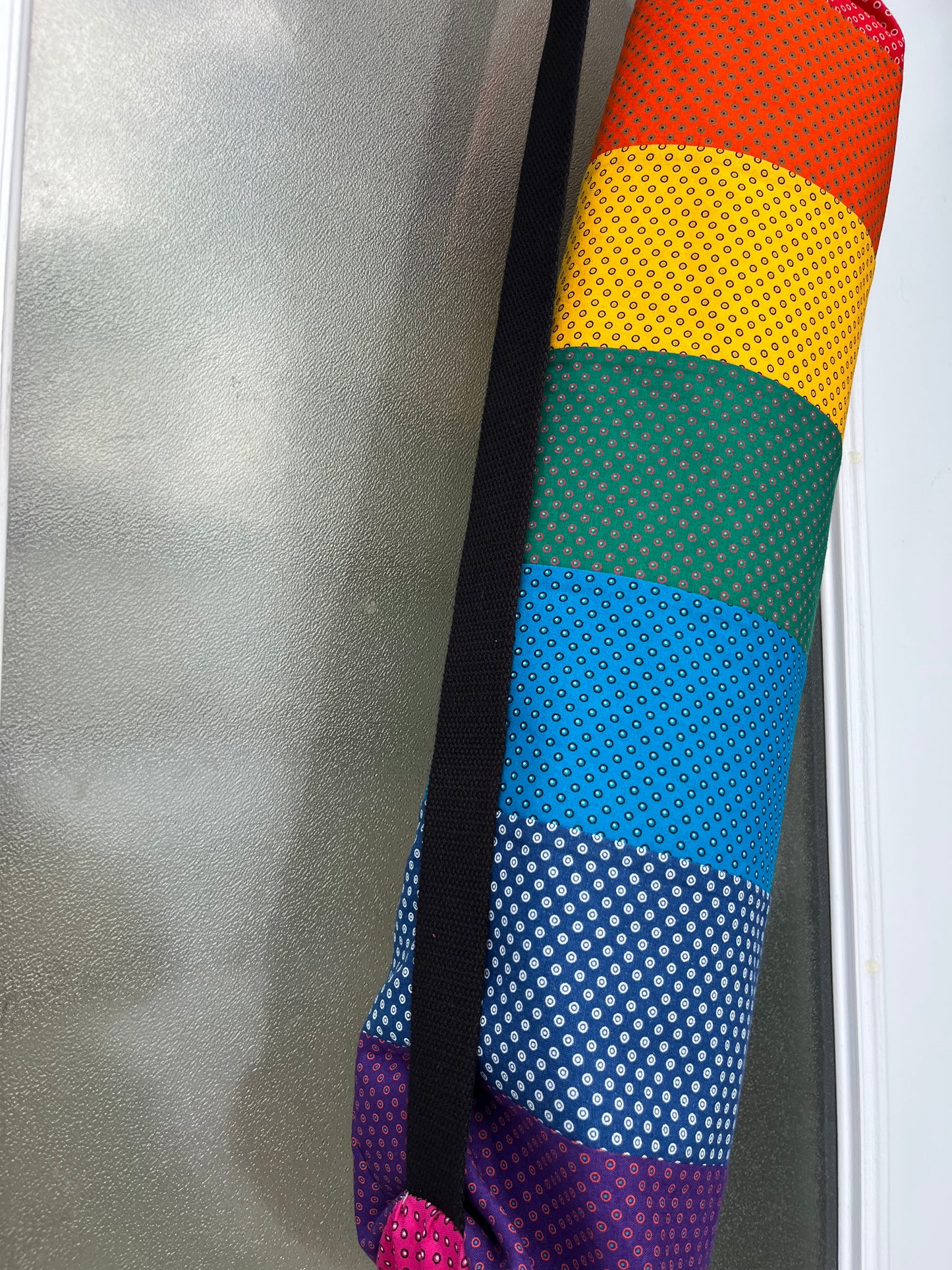 Rainbow Yoga Mat Bag, South African Shweshwe
