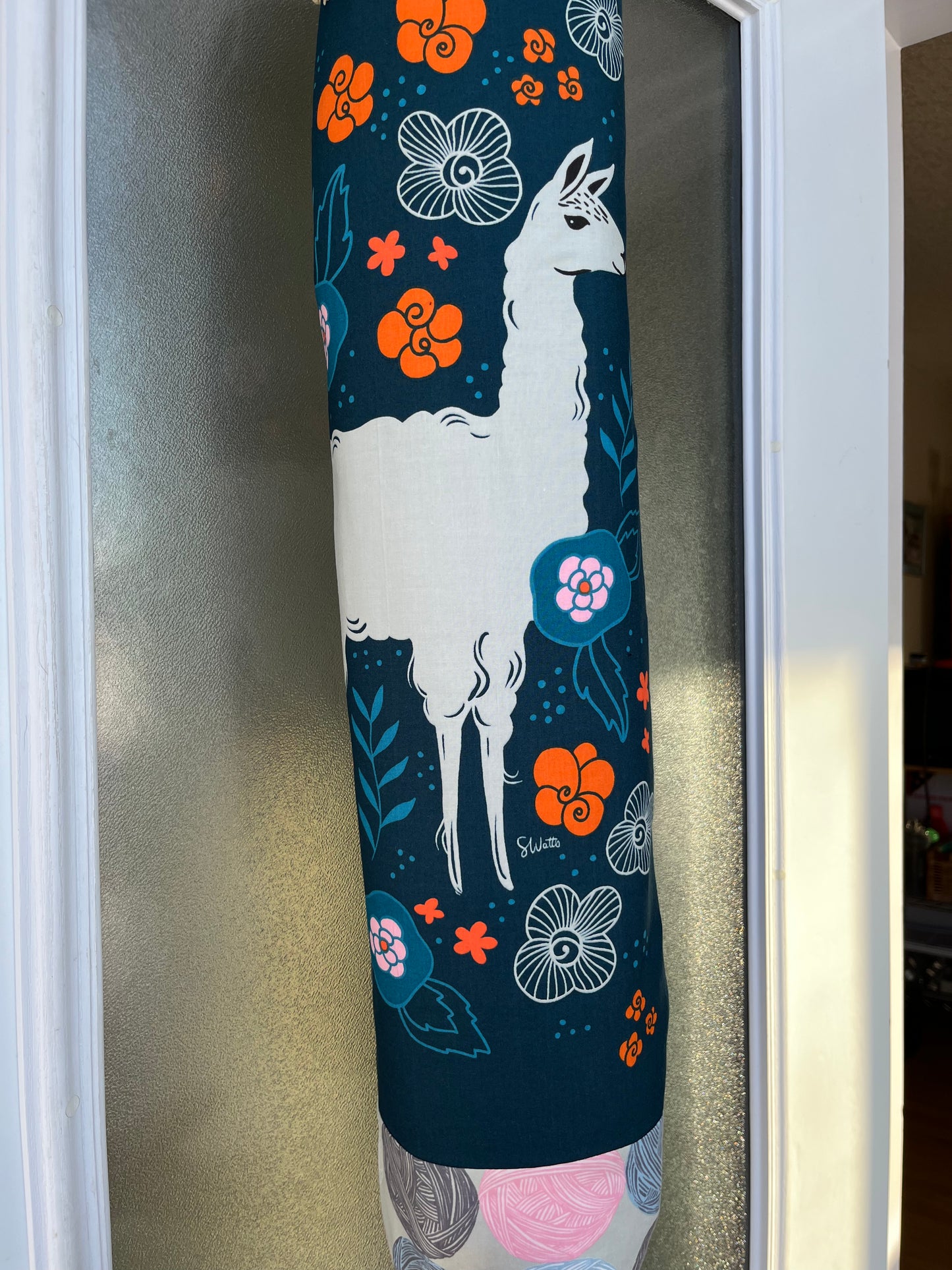 Llama Yoga Mat Bag, Knitting Themed Yoga Bag