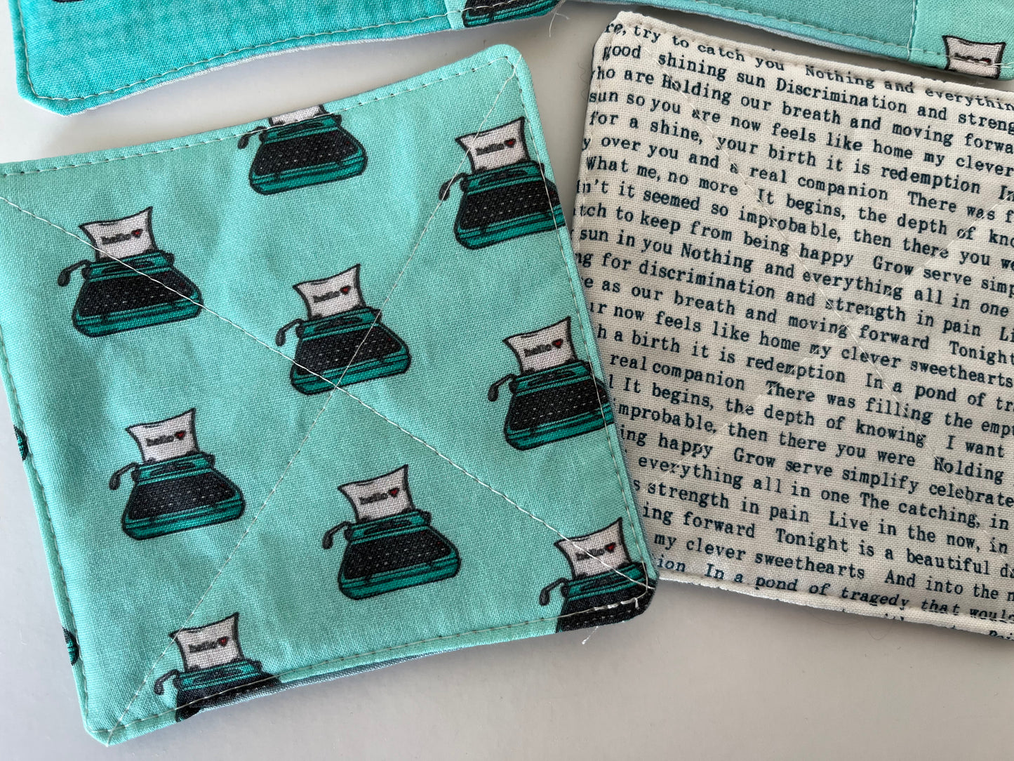 Typewriter Themed Sweary Drink Coasters