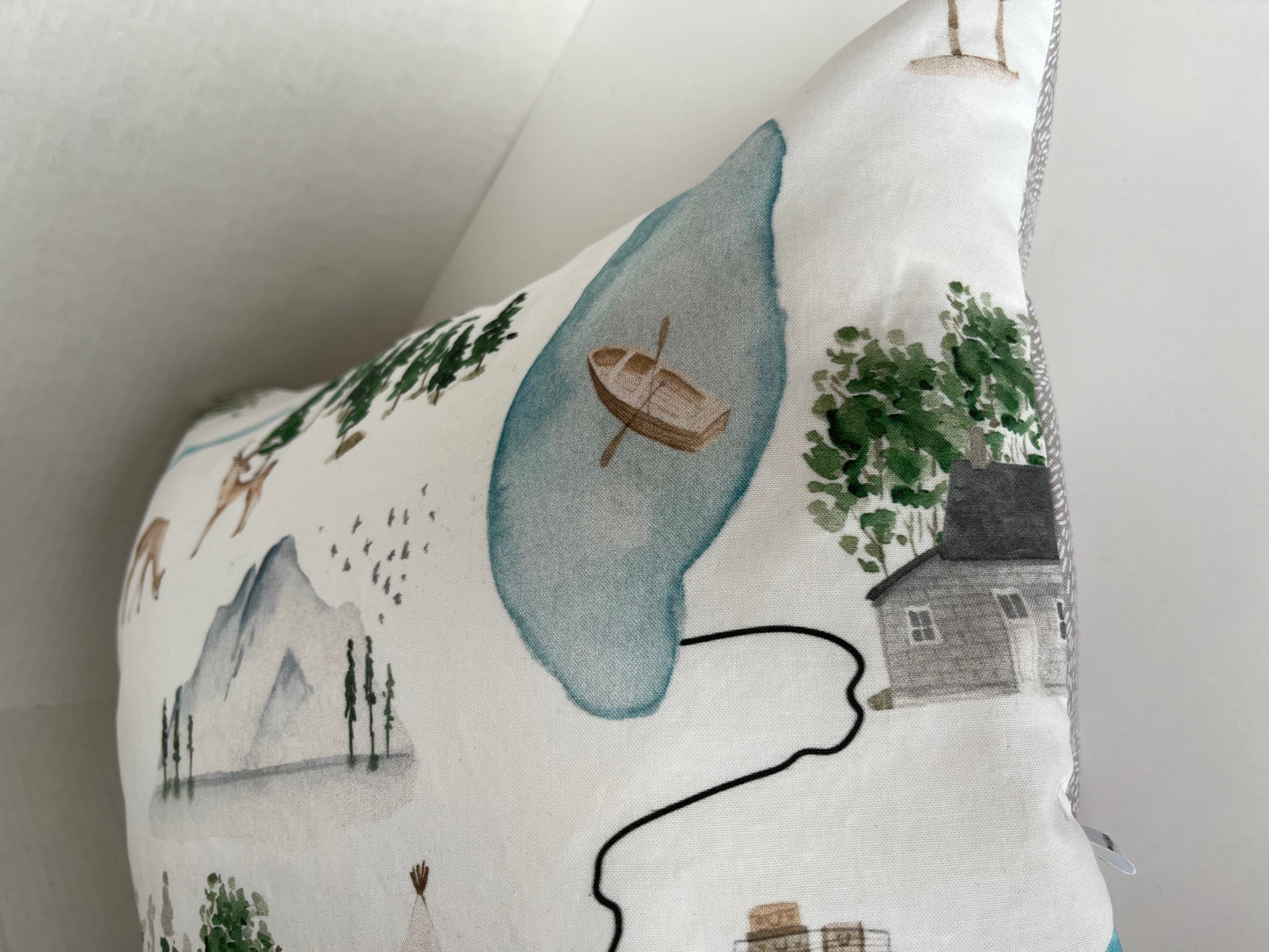 Cabin and Camping Themed Pillow Cover